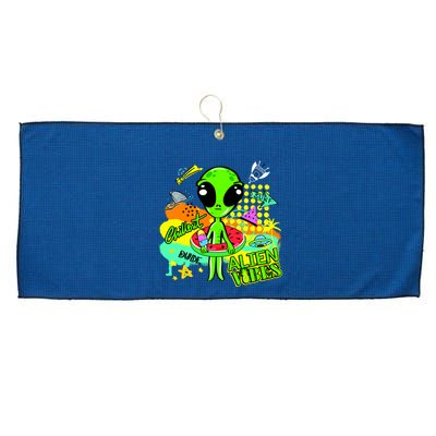 Alien Vibes Summertime Large Microfiber Waffle Golf Towel