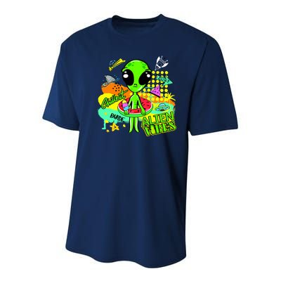 Alien Vibes Summertime Youth Performance Sprint T-Shirt