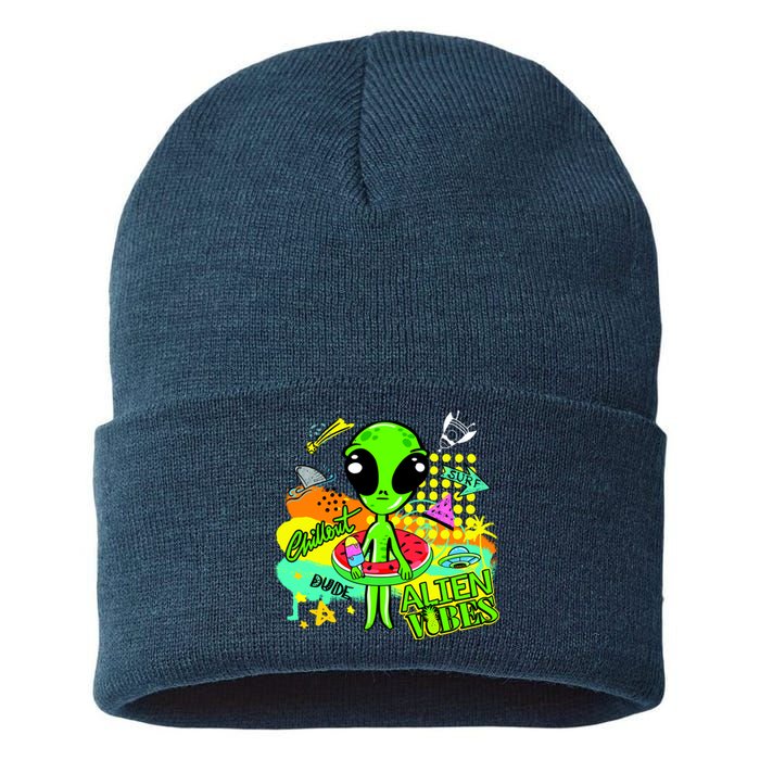 Alien Vibes Summertime Sustainable Knit Beanie