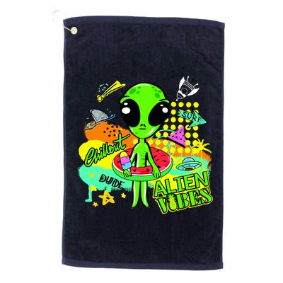 Alien Vibes Summertime Golf Towel
