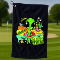Alien Vibes Summertime Golf Towel