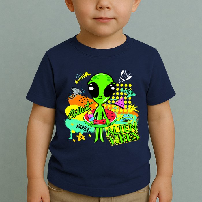 Alien Vibes Summertime Toddler T-Shirt