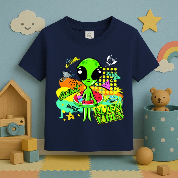 Alien Vibes Summertime Toddler T-Shirt
