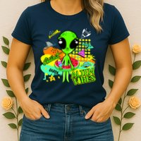 Alien Vibes Summertime Womens T-Shirt