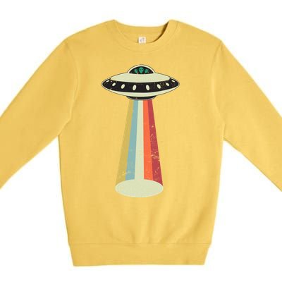 Alien Vintage UFO Space Ship Premium Crewneck Sweatshirt