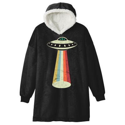 Alien Vintage UFO Space Ship Hooded Wearable Blanket
