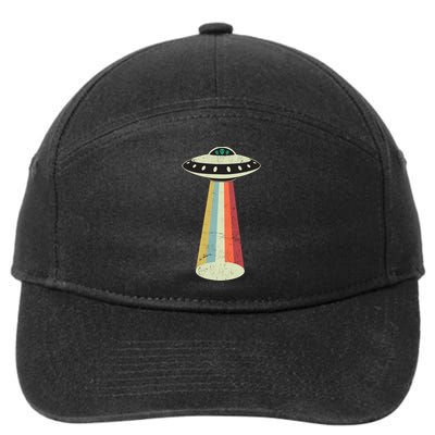 Alien Vintage UFO Space Ship 7-Panel Snapback Hat