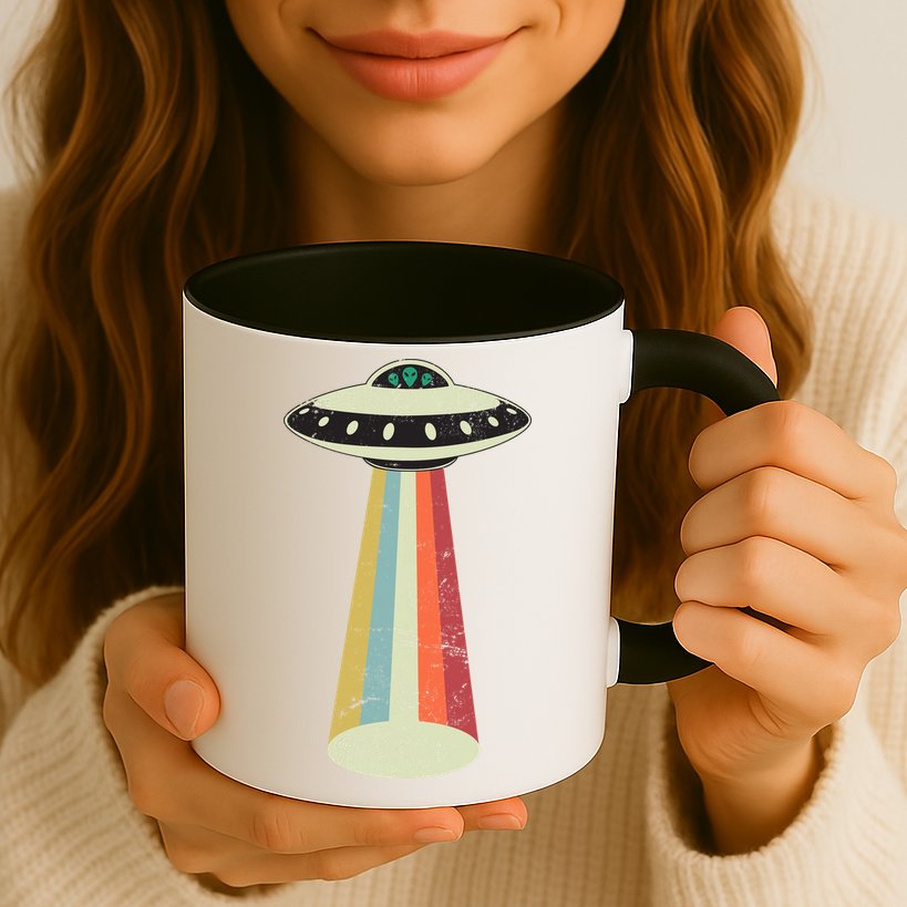 Alien Vintage UFO Space Ship Mug