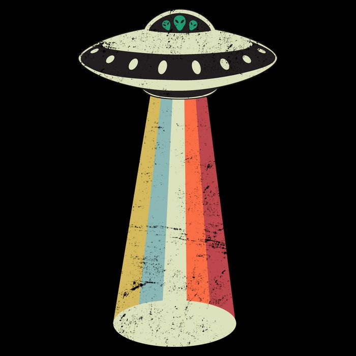 Alien Vintage UFO Space Ship Mug