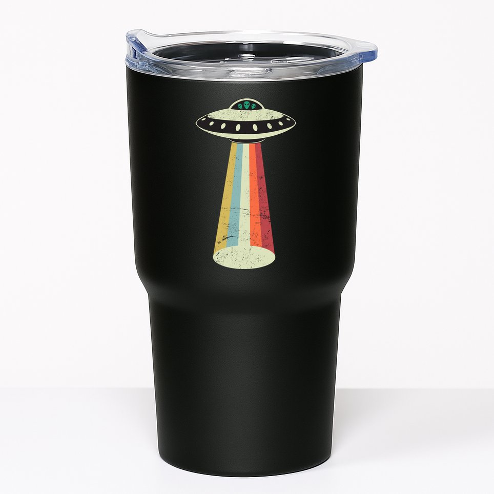 Alien Vintage UFO Space Ship Tumbler