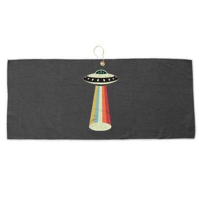 Alien Vintage UFO Space Ship Large Microfiber Waffle Golf Towel