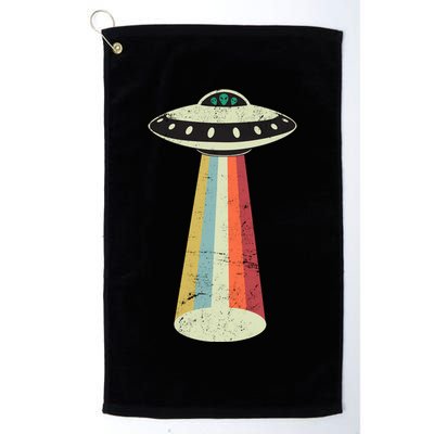 Alien Vintage UFO Space Ship Golf Towel