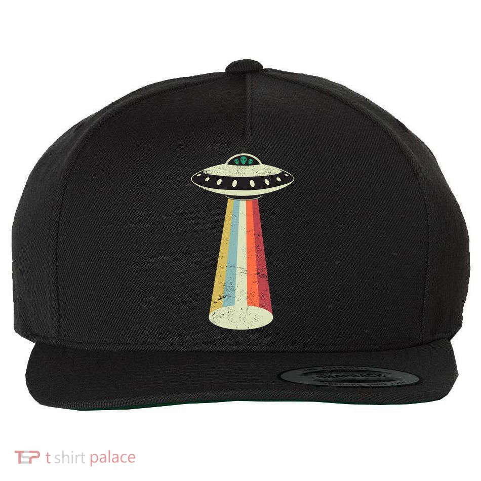 Alien Vintage UFO Space Ship Wool Snapback Cap