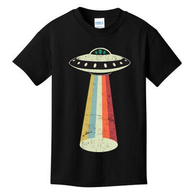 Alien Vintage UFO Space Ship Kids T-Shirt