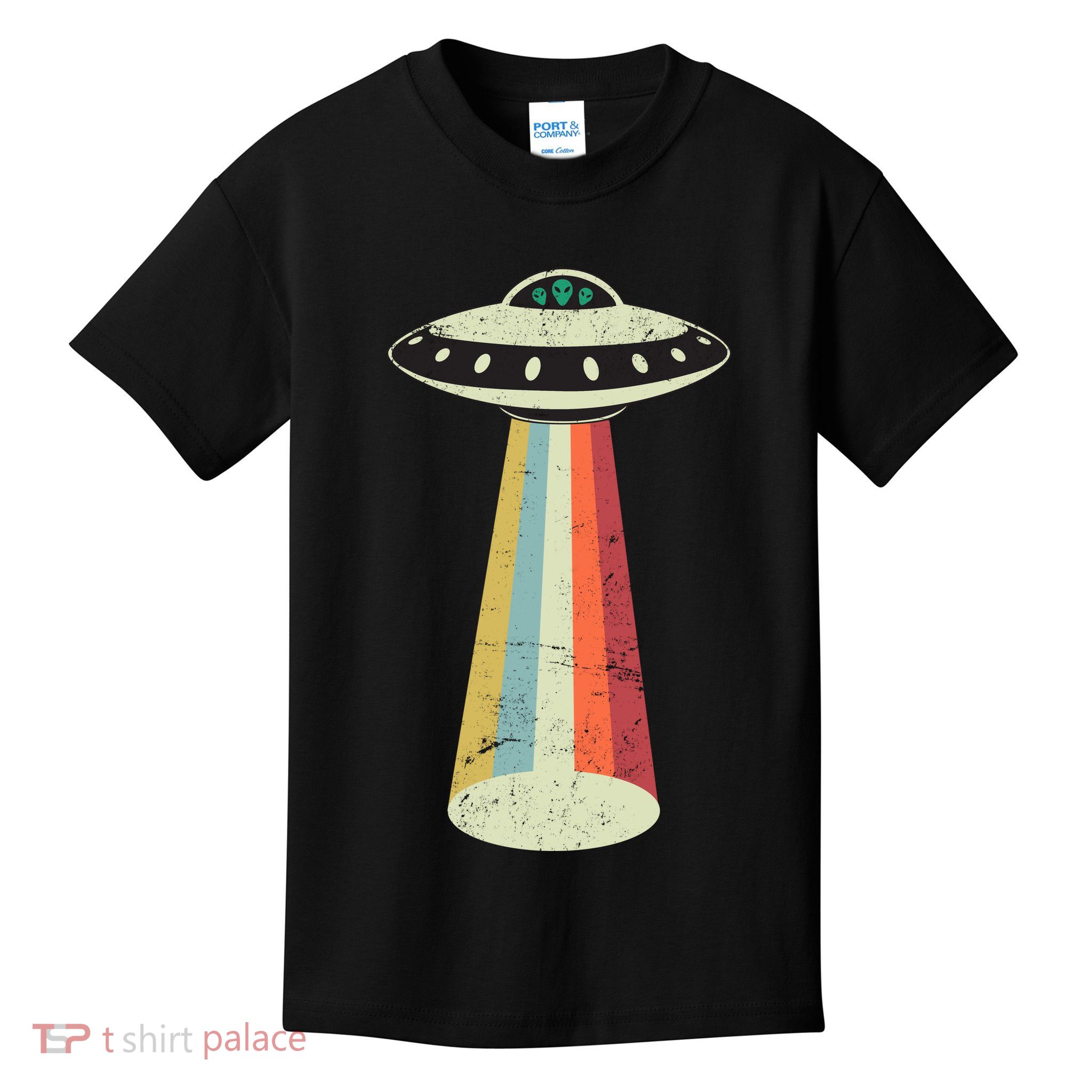 Alien Vintage UFO Space Ship Kids T-Shirt