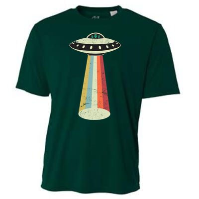 Alien Vintage UFO Space Ship Cooling Performance Crew T-Shirt