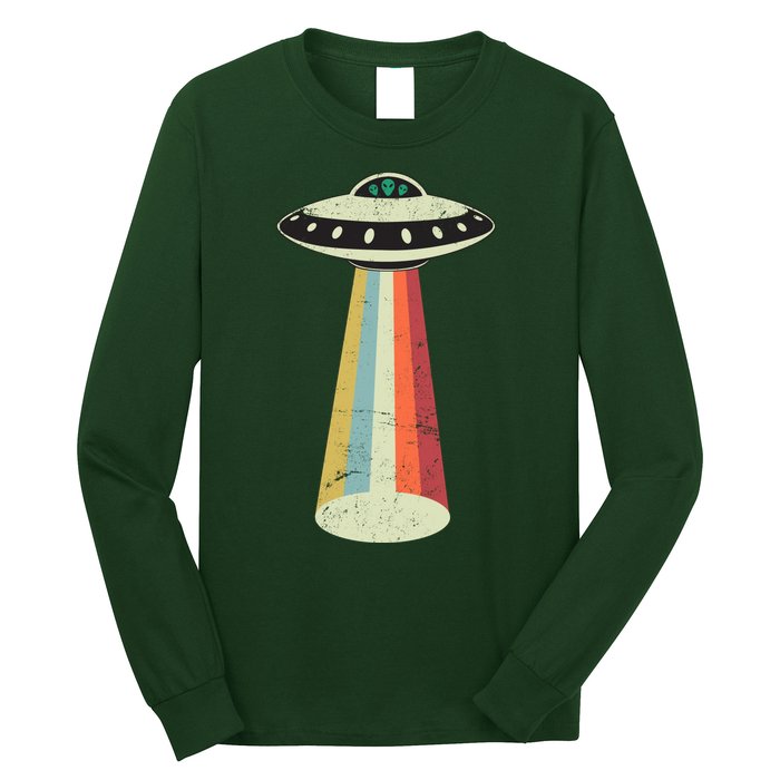 Alien Vintage UFO Space Ship Long Sleeve Shirt