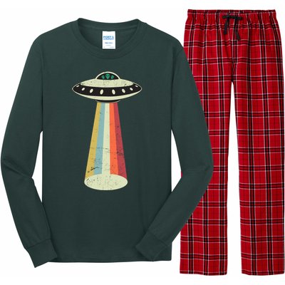 Alien Vintage UFO Space Ship Long Sleeve Pajama Set