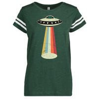 Alien Vintage UFO Space Ship Enza Ladies Jersey Football T-Shirt