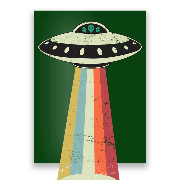 Alien Vintage UFO Space Ship Poster