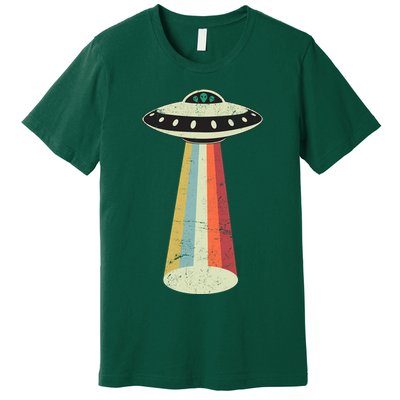 Alien Vintage UFO Space Ship Premium T-Shirt
