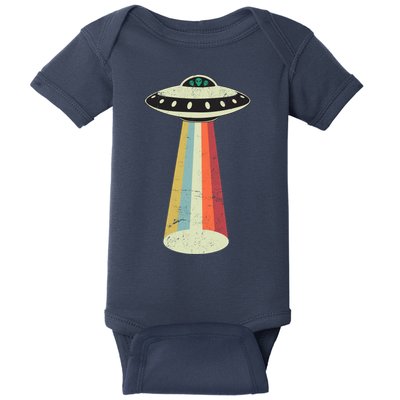 Alien Vintage UFO Space Ship Baby Bodysuit