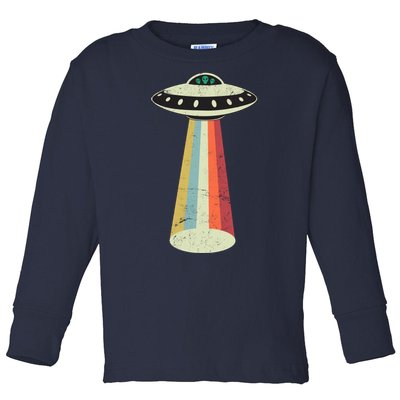 Alien Vintage UFO Space Ship Toddler Long Sleeve Shirt