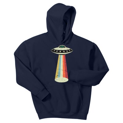 Alien Vintage UFO Space Ship Kids Hoodie