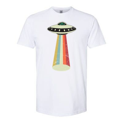 Alien Vintage UFO Space Ship Softstyle CVC T-Shirt