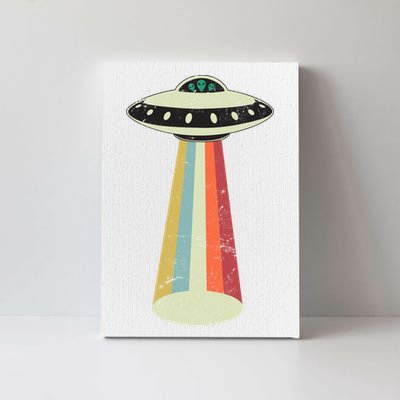 Alien Vintage UFO Space Ship Canvas