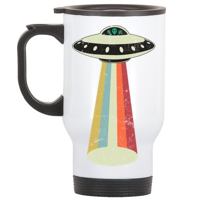 Alien Vintage UFO Space Ship Stainless Steel Travel Mug