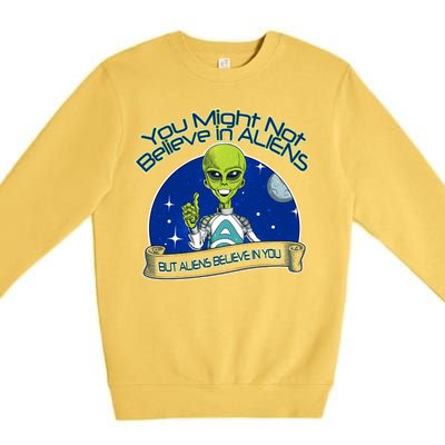 Aliens Believe In You Premium Crewneck Sweatshirt