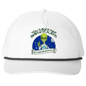 Aliens Believe In You Snapback Five-Panel Rope Hat