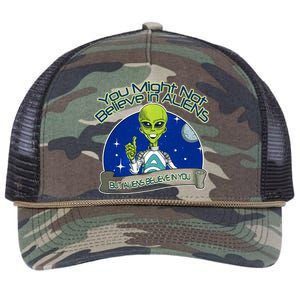 Aliens Believe In You Retro Rope Trucker Hat Cap