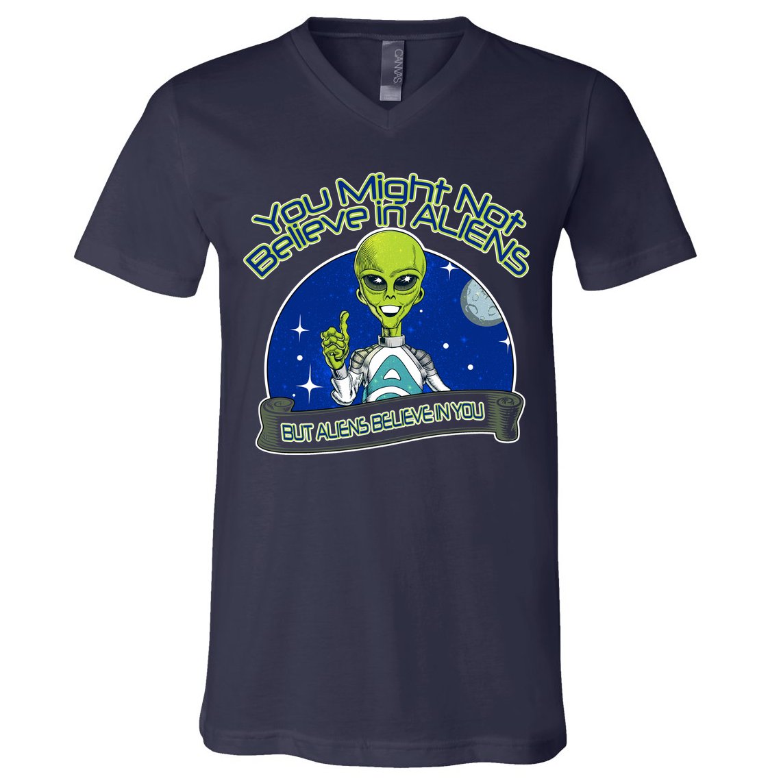 Aliens Believe In You V-Neck T-Shirt