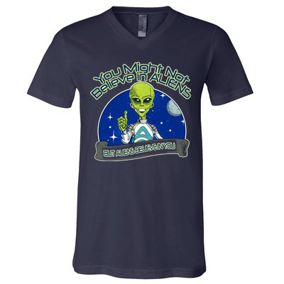 Aliens Believe In You V-Neck T-Shirt