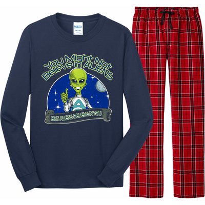 Aliens Believe In You Long Sleeve Pajama Set