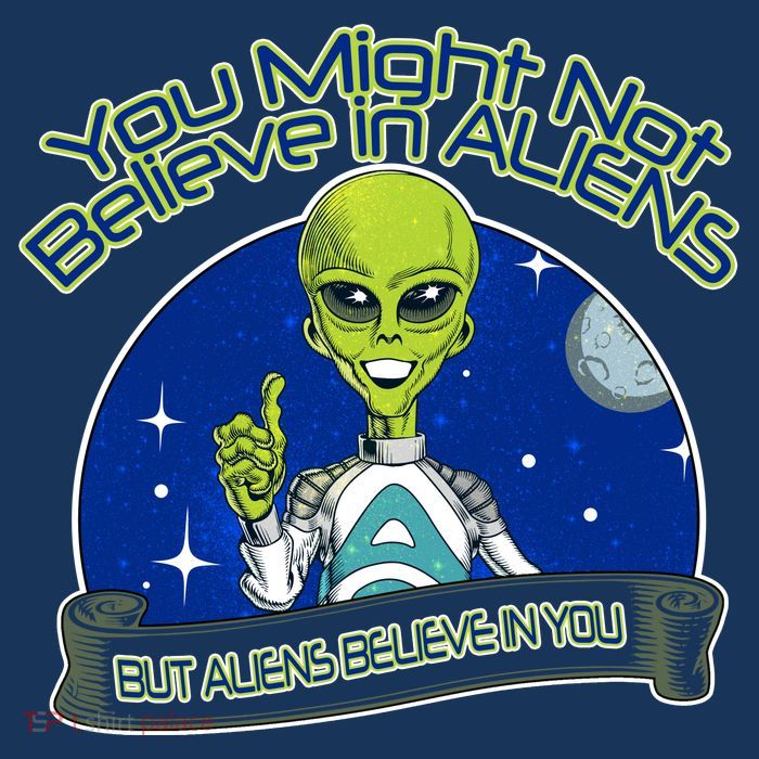 Aliens Believe In You Women's V-Neck T-Shirt