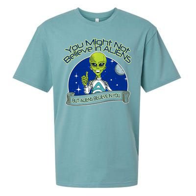 Aliens Believe In You Sueded Cloud Jersey T-Shirt