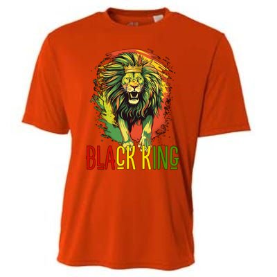 African Lion Junenth Black King Gift Cooling Performance Crew T-Shirt