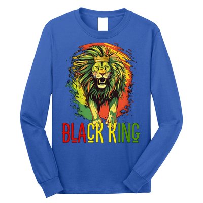 African Lion Junenth Black King Gift Long Sleeve Shirt