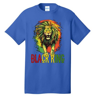 African Lion Junenth Black King Gift Tall T-Shirt