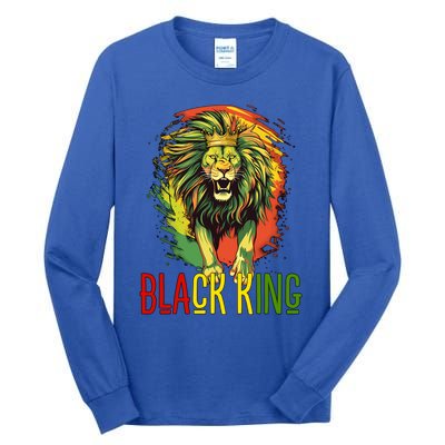 African Lion Junenth Black King Gift Tall Long Sleeve T-Shirt