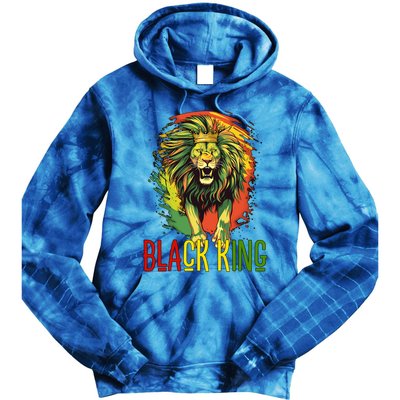 African Lion Junenth Black King Gift Tie Dye Hoodie