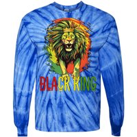 African Lion Junenth Black King Gift Tie-Dye Long Sleeve Shirt