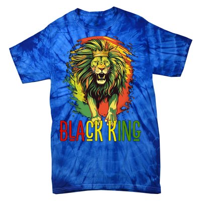 African Lion Junenth Black King Gift Tie-Dye T-Shirt