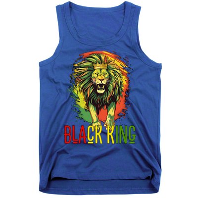 African Lion Junenth Black King Gift Tank Top