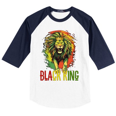 African Lion Junenth Black King Gift Baseball Sleeve Shirt