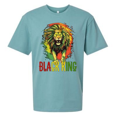 African Lion Junenth Black King Gift Sueded Cloud Jersey T-Shirt