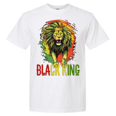 African Lion Junenth Black King Gift Garment-Dyed Heavyweight T-Shirt